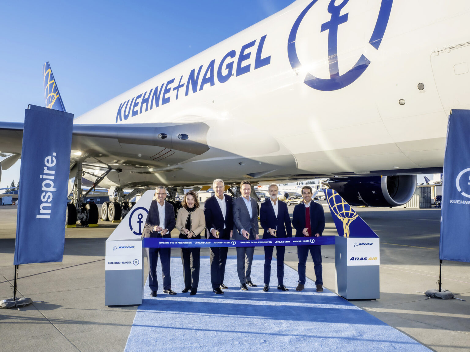 Kuehne+Nagel receives its first Boeing 7478 Freighter “Inspire” from