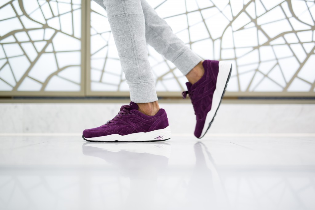 puma trinomic r698 allover suede femme